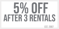 5% off after 3 rentals